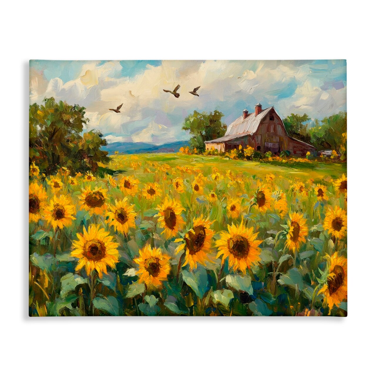 Stupell Industries Sunflower Farm Floral Field Canvas, design by Petal Prints Design